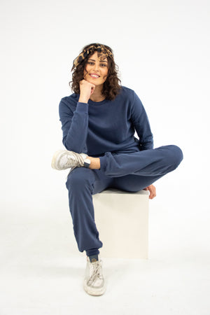 Navy Track Pants