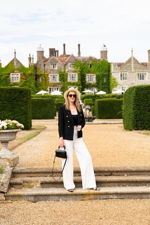 High Waisted Wide Leg Pants - White