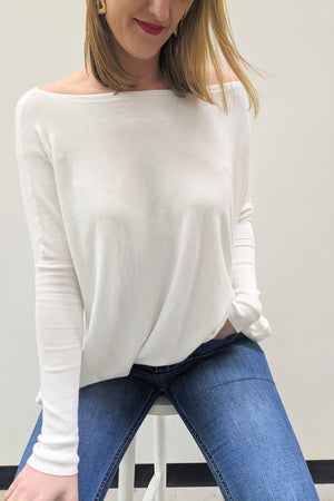 Super Soft Boxy Knit - White