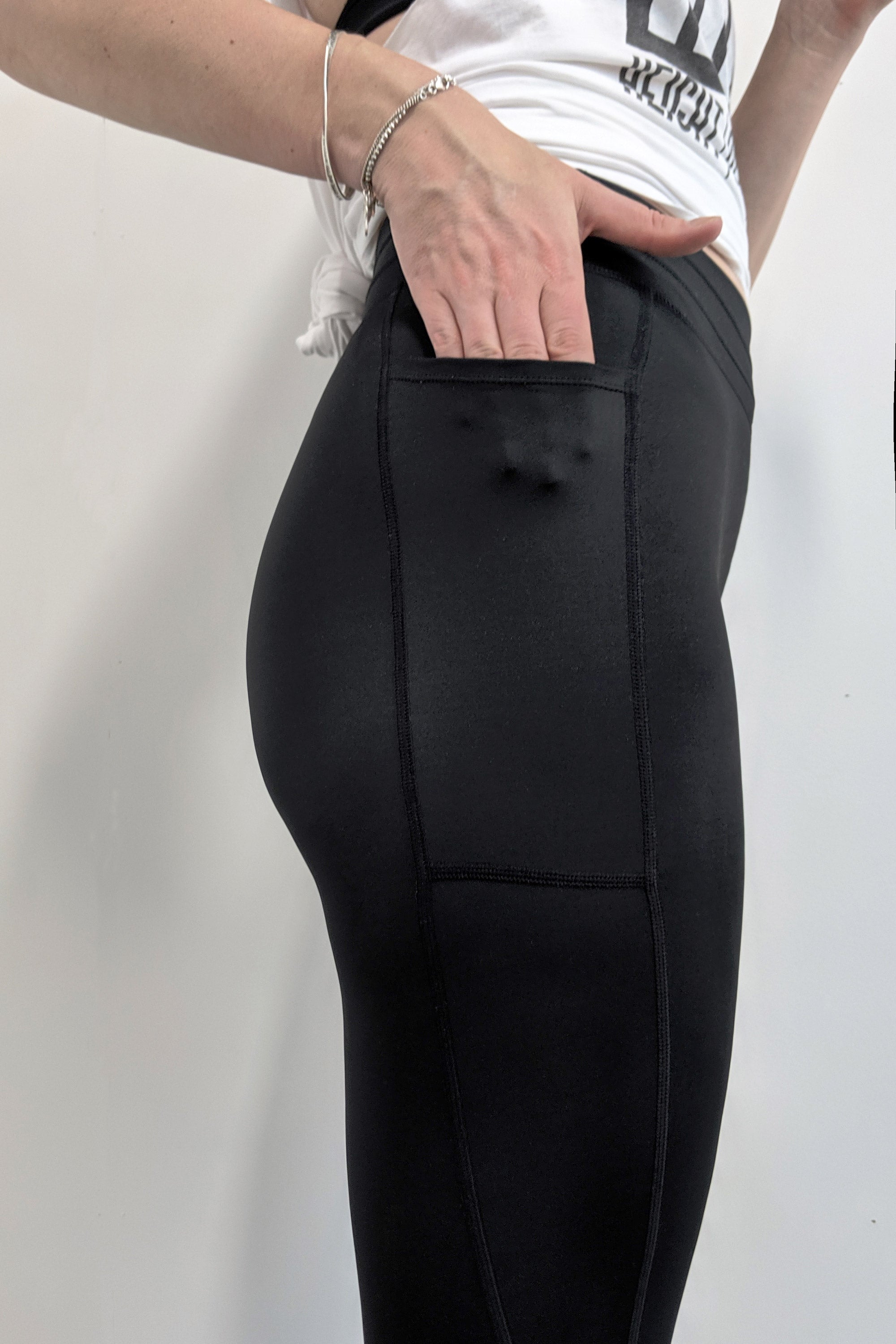 Extra Long Black Stretch Leggings  Made For Tall Women - HEIGHT-OF-FASHION