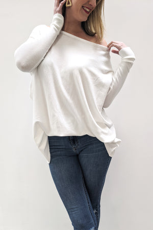 Super Soft Boxy Knit - White