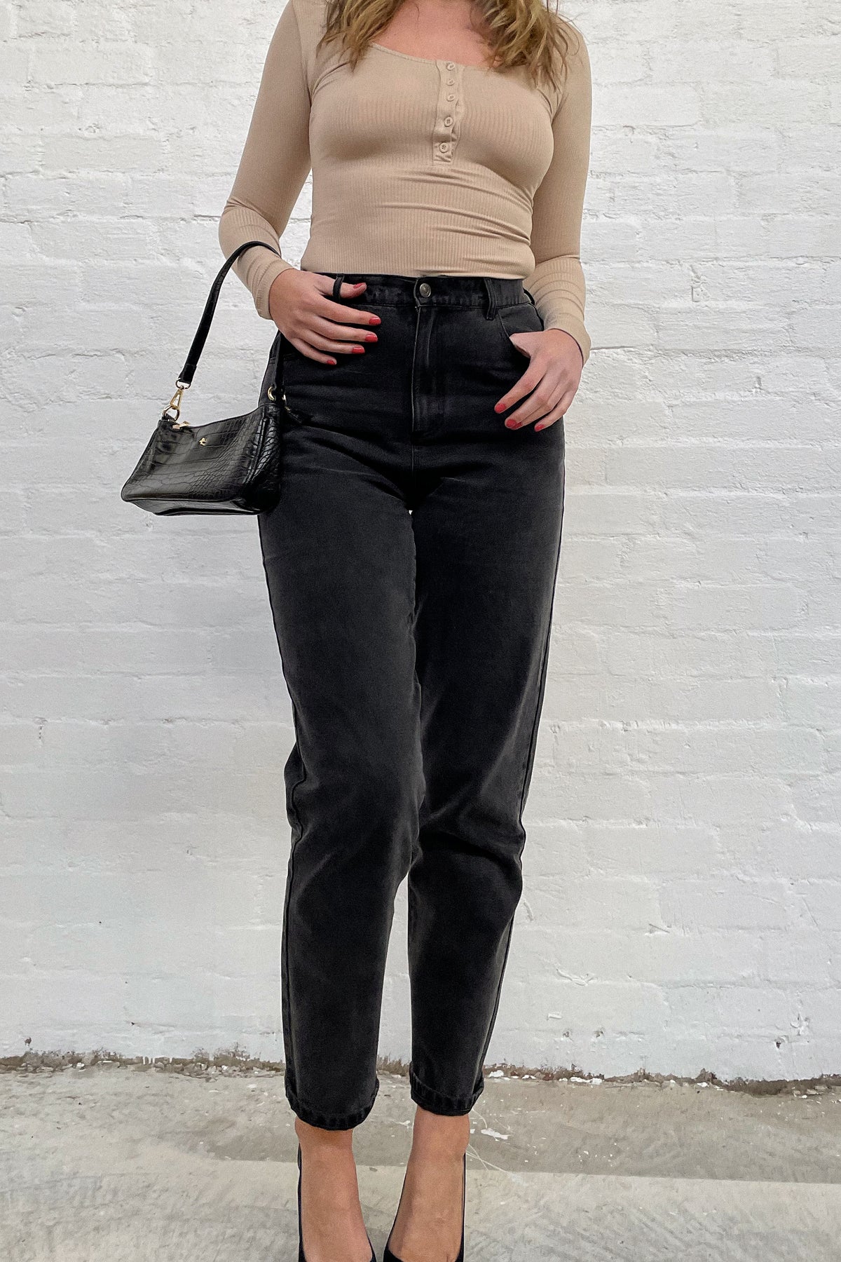 The Black Wash Boyfriend Jeans