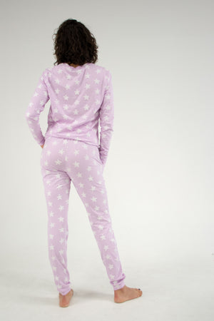 Lilac Star PJ Set - Long Sleeve & Pants