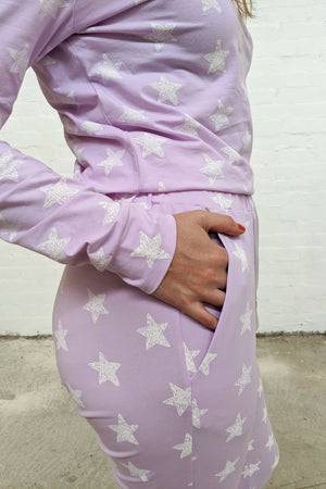 Lilac Star PJ Set - Long Sleeve & Pants