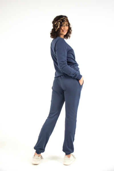 Navy Track Pants - HEIGHT-OF-FASHION